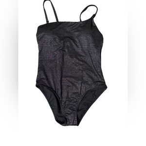 NWT Black Sparkle One Piece Swimsuit Medium